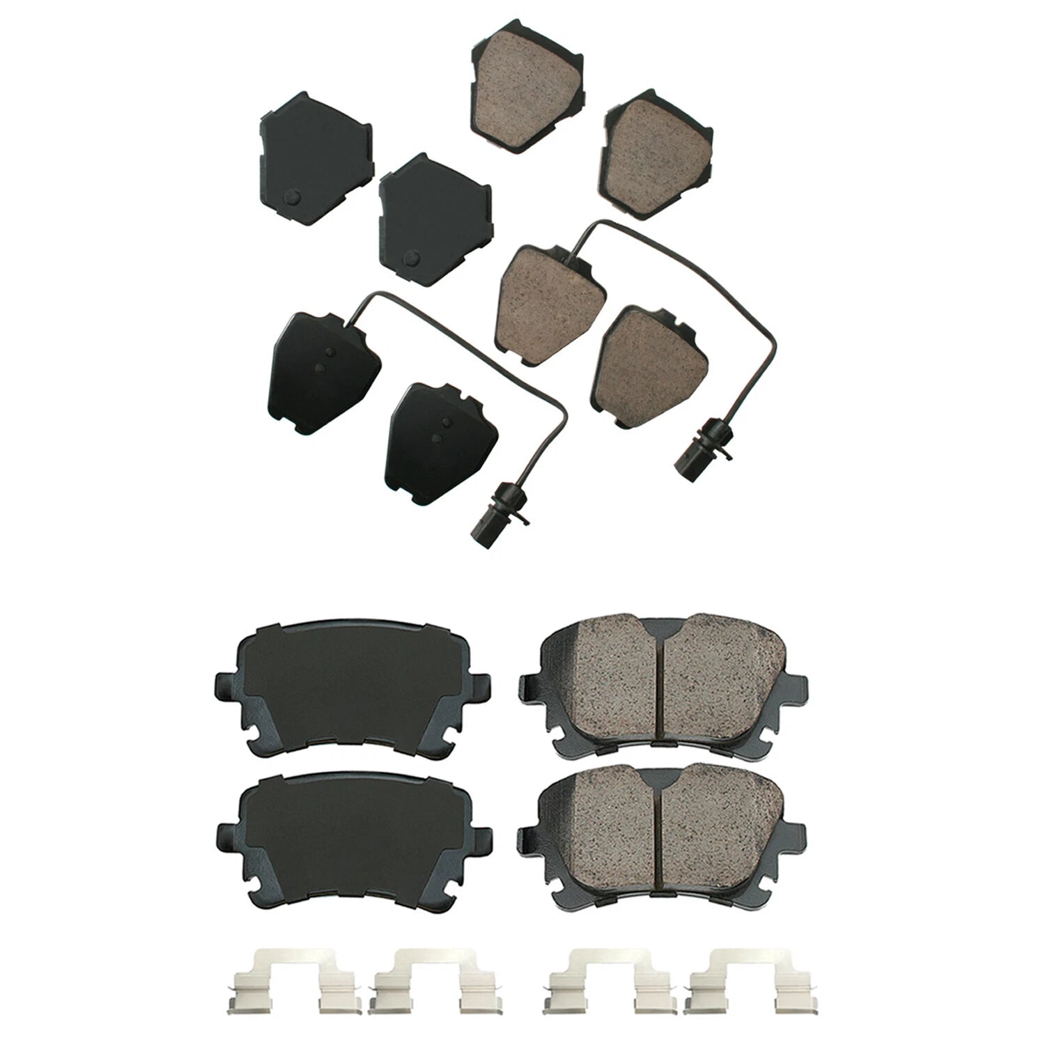 Akebono EURO Front & Rear Ceramic Disc Brake Pad Kit for Audi A4 Quattro S4 (2000–2008)