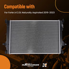 Cooling System Radiator for Kia Forte 2.0L (2019–2023) 25310-J7000 Cross Flow