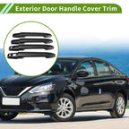 Exterior Door Handle Cover Trim for Nissan Sentra (2020–2025) Carbon Fiber Black