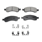 Set of 4 Front Ceramic Brake Pads for Chevy Traverse (2009–2017) GMC Acadia (2007–2016)