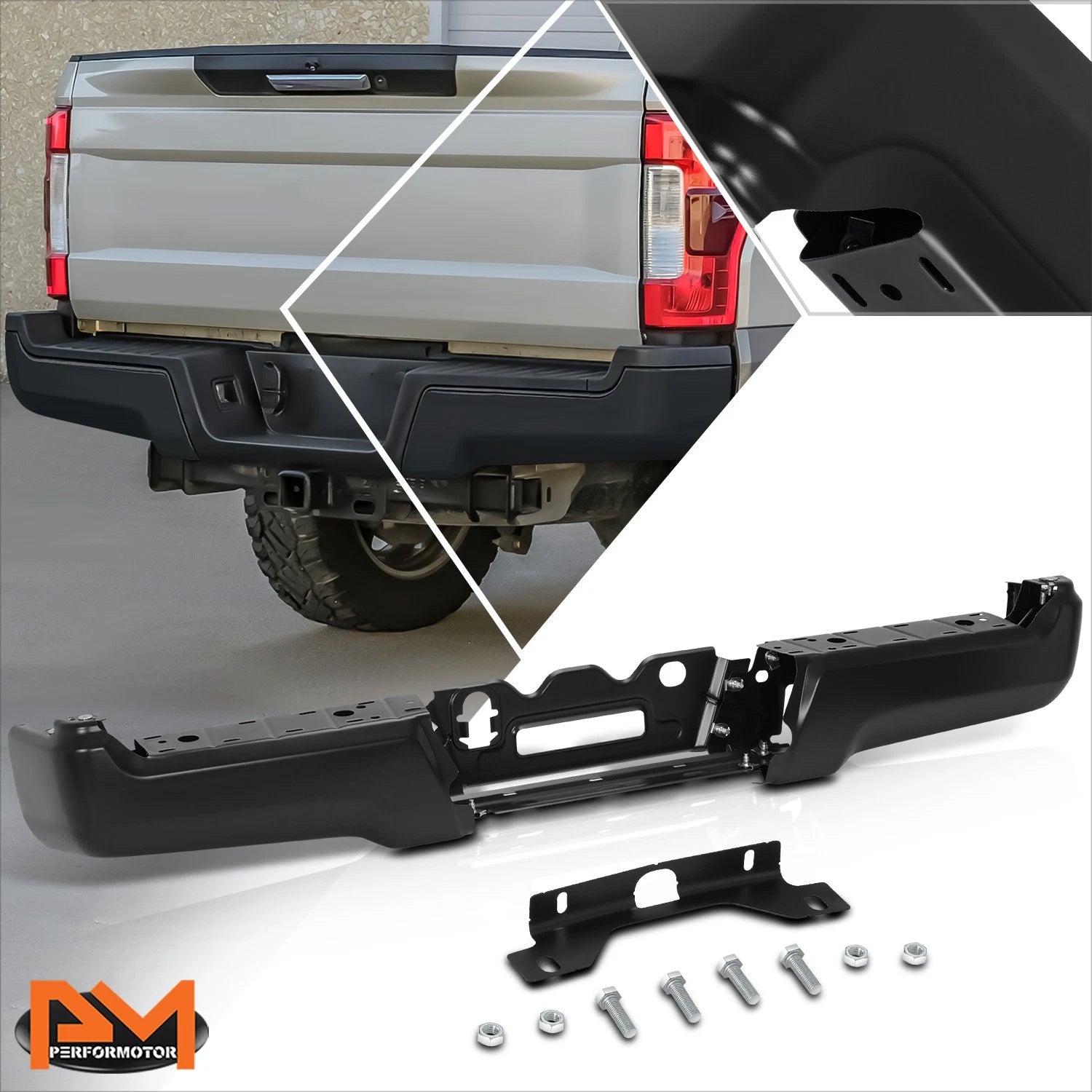 Steel Rear Bumper Face Bar & Reinforcement for Ford F250 F350 (2017–2022)