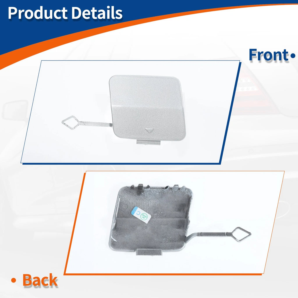 Front Bumper Tow Hook Cover for BMW 1 Series (2012–2019) No. 51117292947 Ice Silver Metallic
