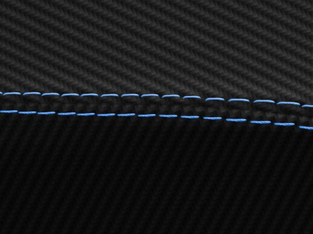 Carbon Fiber Console Lid Armrest Cover for Lexus SC300 (1992–2000) Blue Stitch