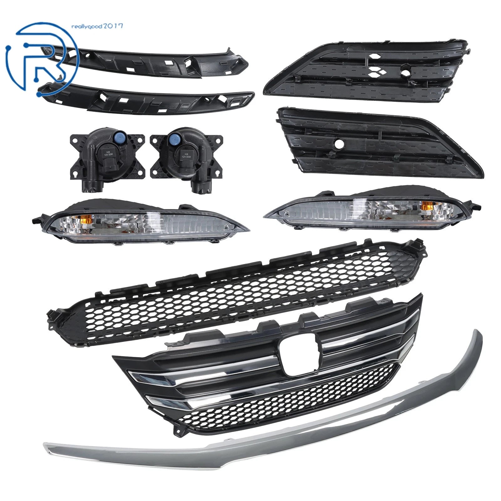 Grille & Fog Light Package for Honda Pilot Elite Touring (2016-2018)