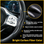 Carbon Fiber Steering Wheel Booster Cover for Universal Fit (Non-Slip)