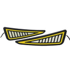 Universal DRL LED Daytime Running Lights for Car - White/Amber