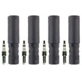 Set of 4 NGK Iridium IX Spark Plugs & Coil Boots for Mercedes R172 SLK250 W204 C250 (2011–2015)