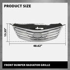 Front Bumper Upper Grille for Hyundai Azera (2012–2014) Black & Chrome