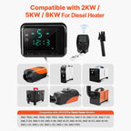 LCD Screen Diesel Air Heater Controller for 2KW 5KW 8KW Parking Heater