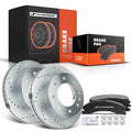 Drilled Brake Rotors & Ceramic Pads for Chevy Silverado 2500 HD (2001–2023)