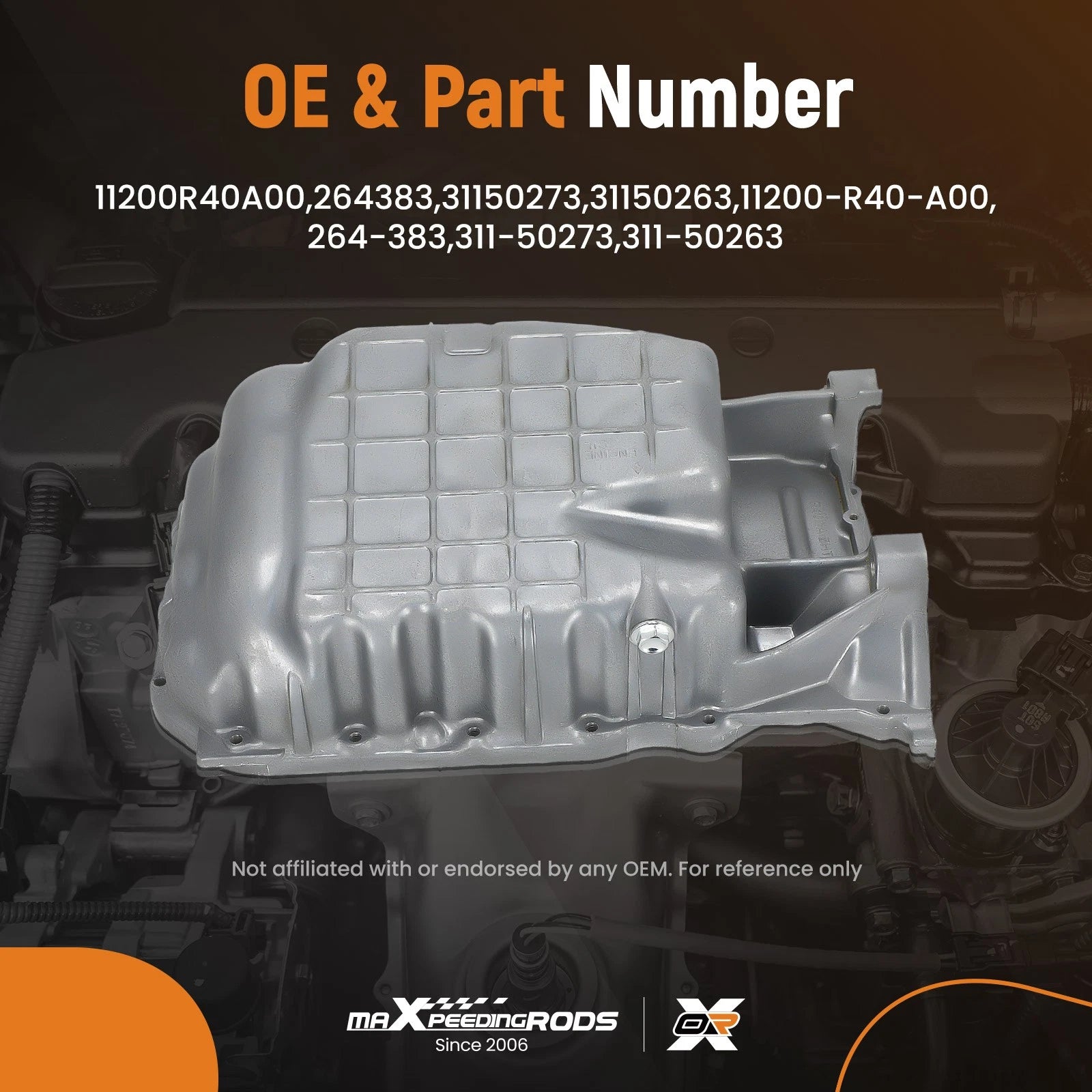 Engine Oil Pan for Honda Accord Crosstour Acura TSX L4 2.4L (2008–2015)