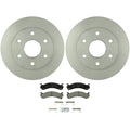 Set of 2 Front Vented Rotors 304mm & Ceramic Brake Pads for Chevy GMC