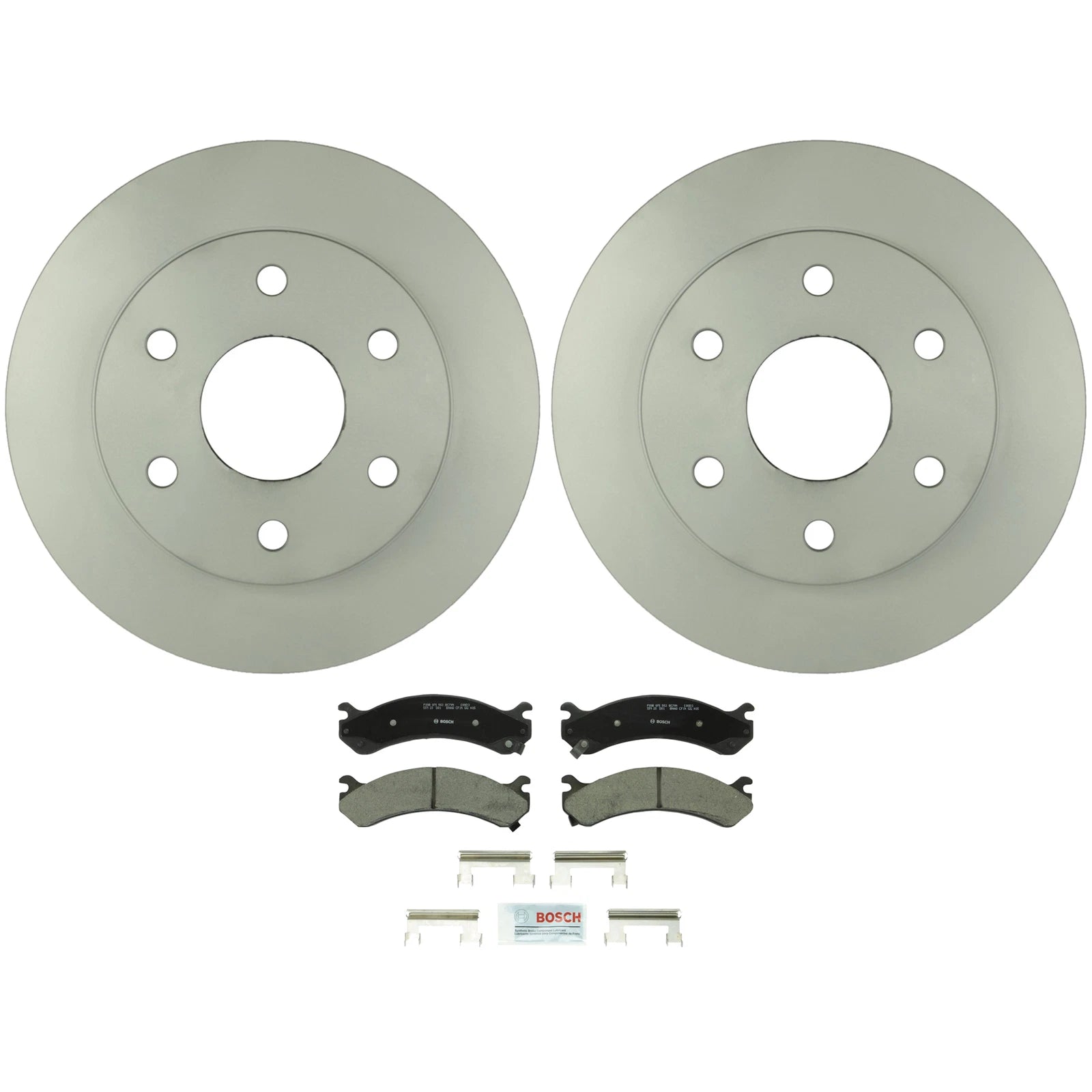 Set of 2 Front Vented Rotors 304mm & Ceramic Brake Pads for Chevy GMC