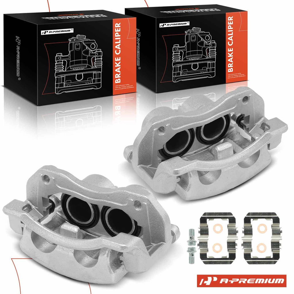 Pair Front Brake Calipers with Bracket for Kia Sedona (2006–2014)