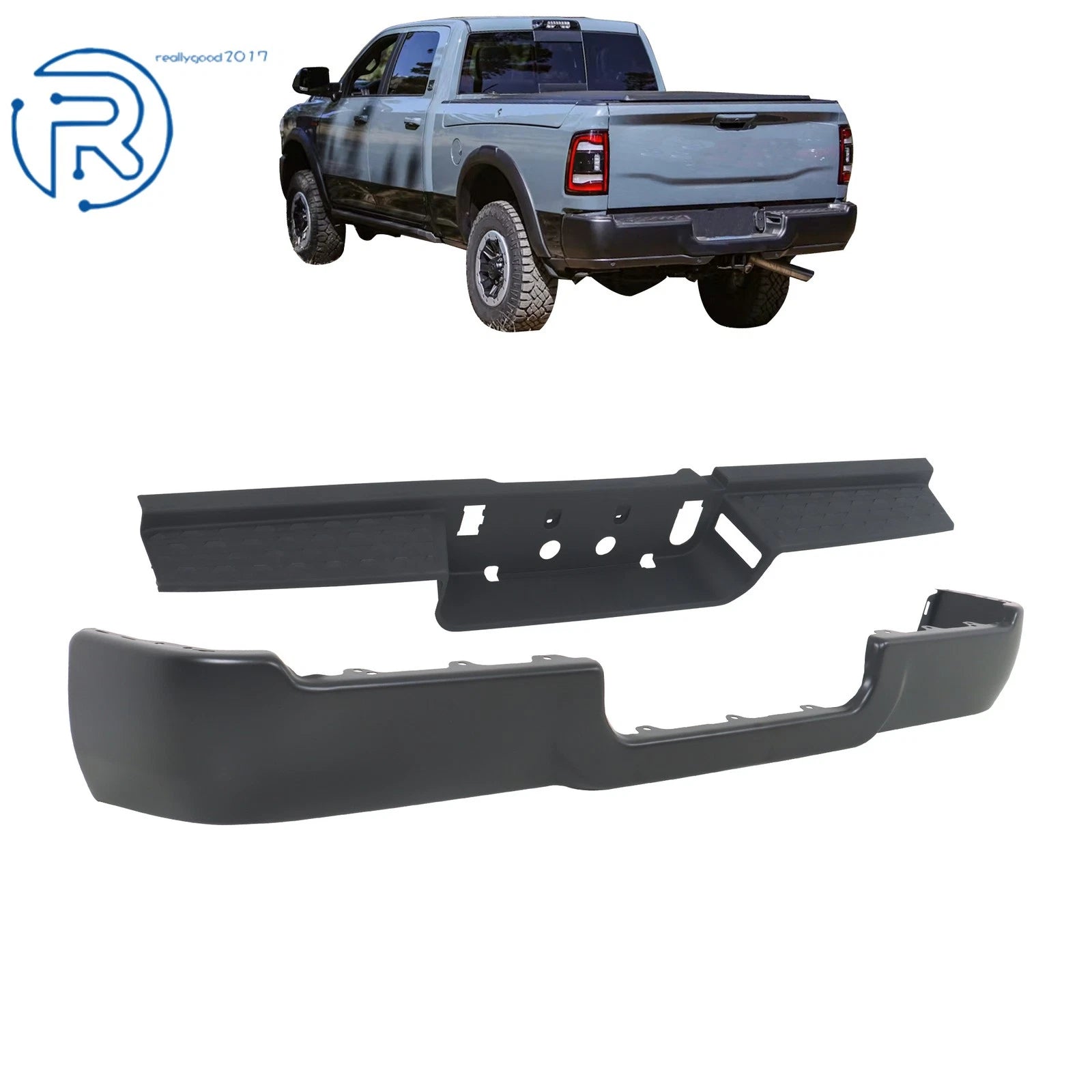 Rear Bumper Face Bar with Step Pad for RAM 2500 3500 (2019–2024)