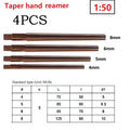 Set of 4 Conical Degree Manual Pin Taper Shank Hand Reamers 4/5/6/8mm