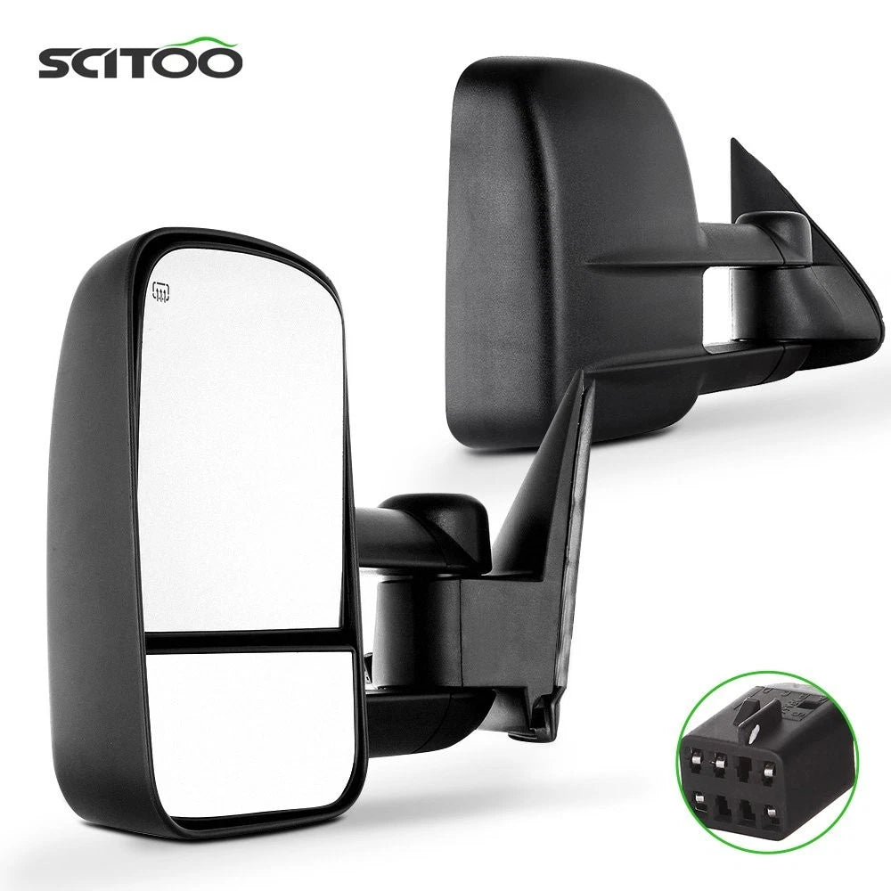 Power Heated Telescoping Side Mirrors Pair for Chevrolet GMC 1500-3500 (1999–2002)