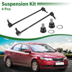 4X Front Suspension Kit Sway Bar Link Lower Ball Joint for Kia Sorento (2011–2013)