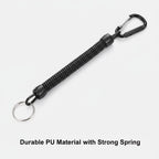 Coiled Fishing Lanyard with Spring Retraction for Rod Security