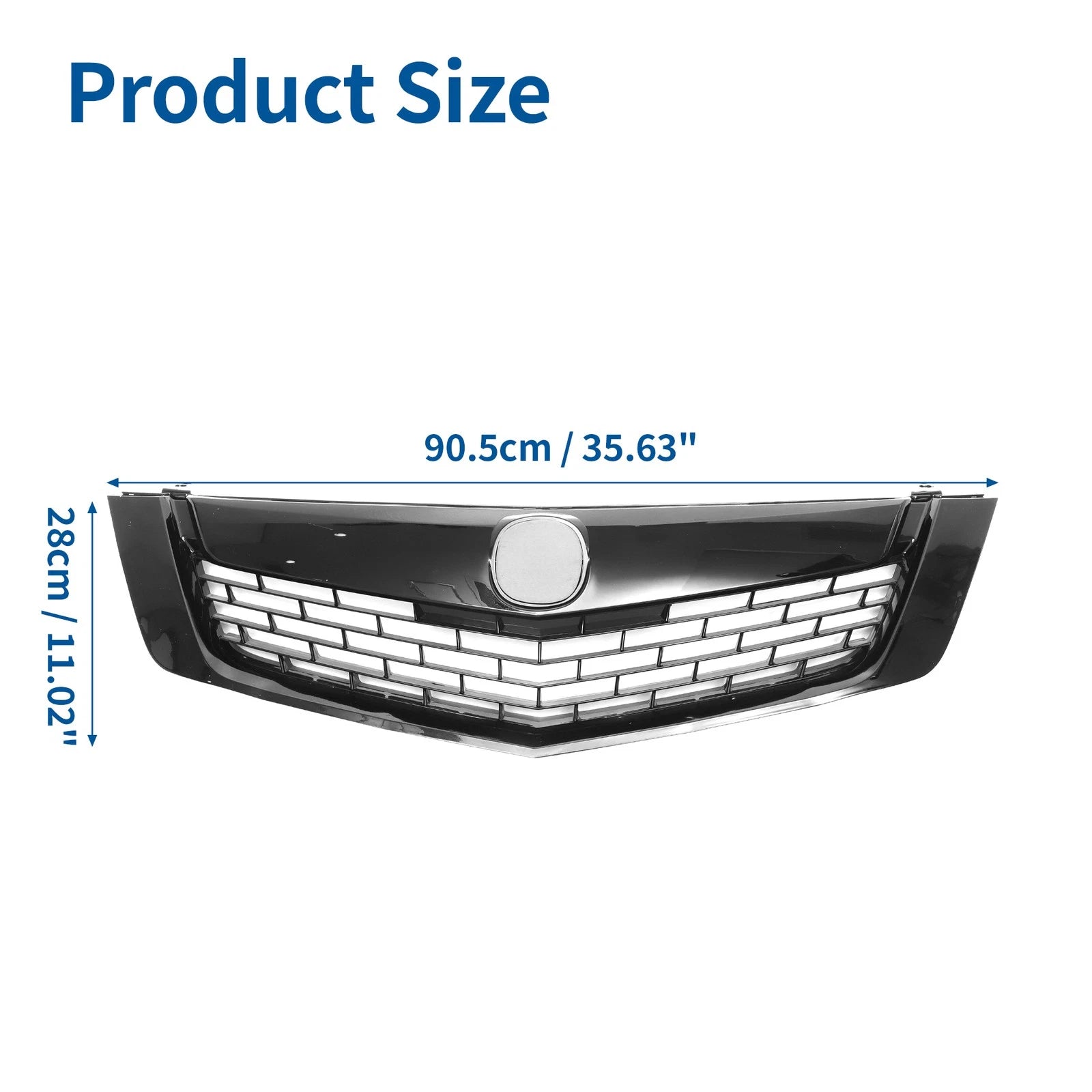 Front Upper Bumper Grille for Acura TSX (2009) - Black