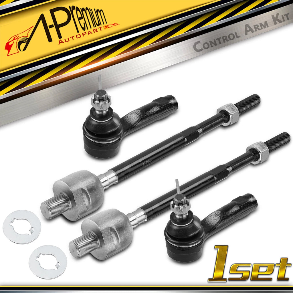 Set of 4 Inner & Outer Tie Rod Ends for Nissan Sentra 1986–1990 240SX