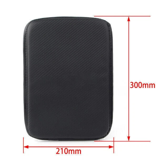 Carbon Center Console Armrest Cushion Mat Pad Cover Universal for Cars