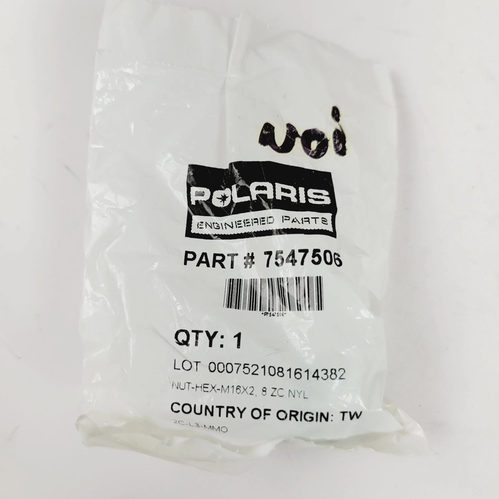 Hex Nut M16X2 for Polaris (7547506)