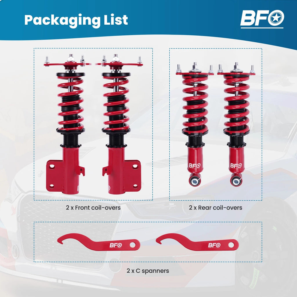BFO Racing Coilovers Suspension Lowering Kit for Subaru Legacy (2005–2009)