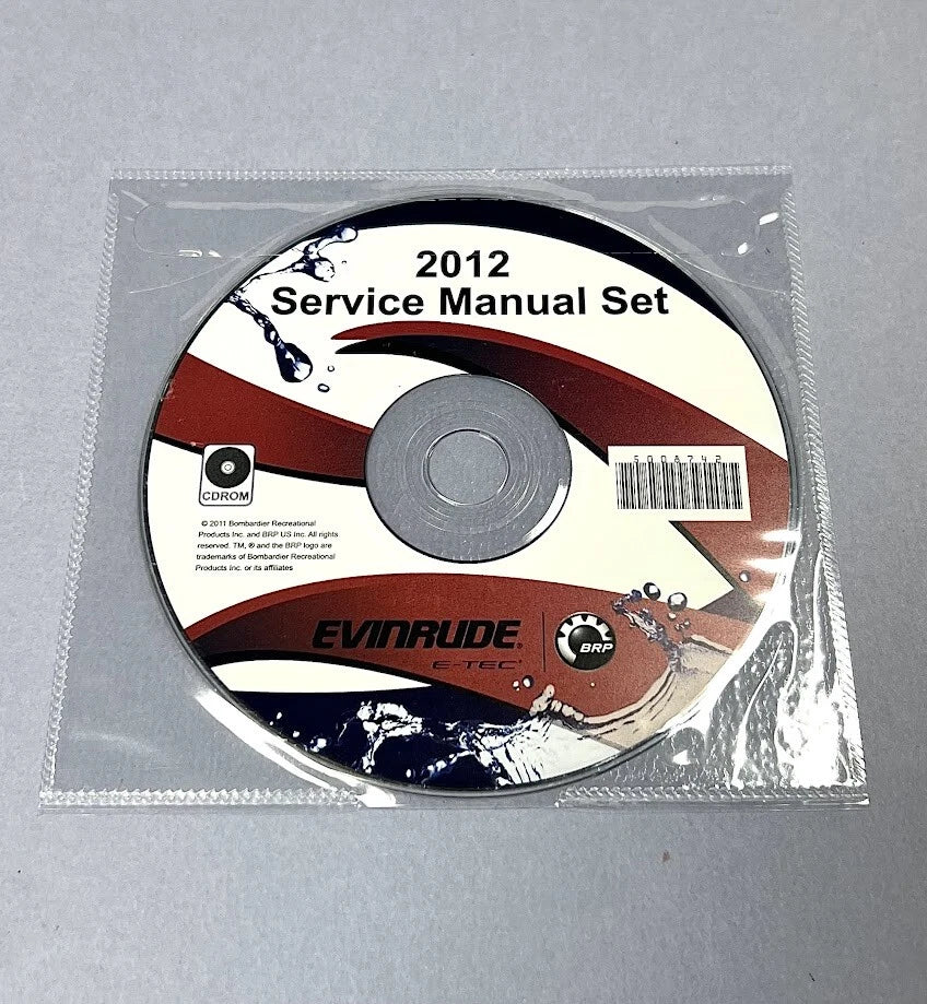 Evinrude 5008742 Service Manual Set for E-TEC 2012 (CDROM, OEM)