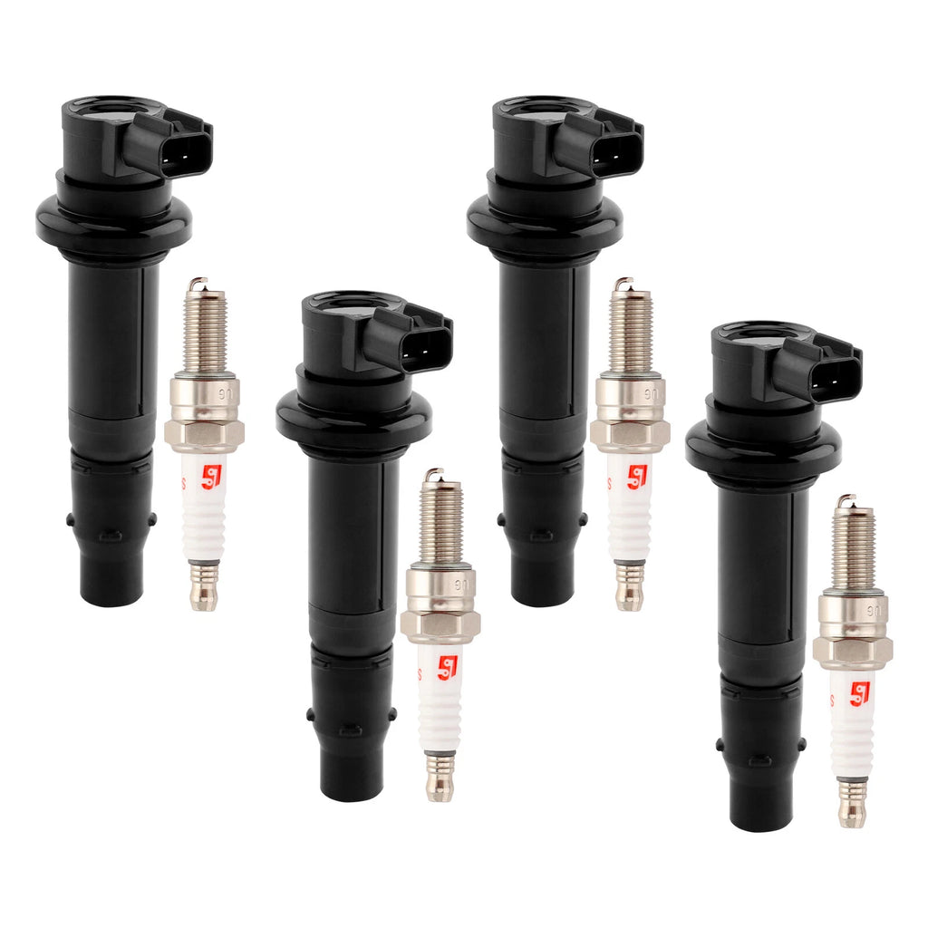 4X Ignition Coil & Spark Plugs for Yamaha FZS1 FZ1 YZFR1 YZF R6 R6S (2002–2015)