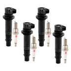 4X Ignition Coil & Spark Plugs for Yamaha FZS1 FZ1 YZFR1 YZF R6 R6S (2002–2015)