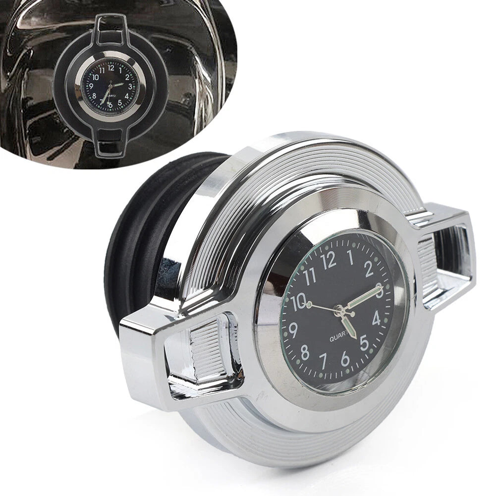 Chrome Fuel Gas Tank Oil Cover with Clock for Harley Sportster 883 (2004–2023)