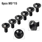 6 x Universal Titanium M5x15mm Torx Head Bolts for Bike Motor
