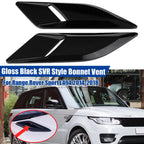 2X SVR Style Front Bonnet Vent Gloss Black for Range Rover Sport L494 (2014–2018)
