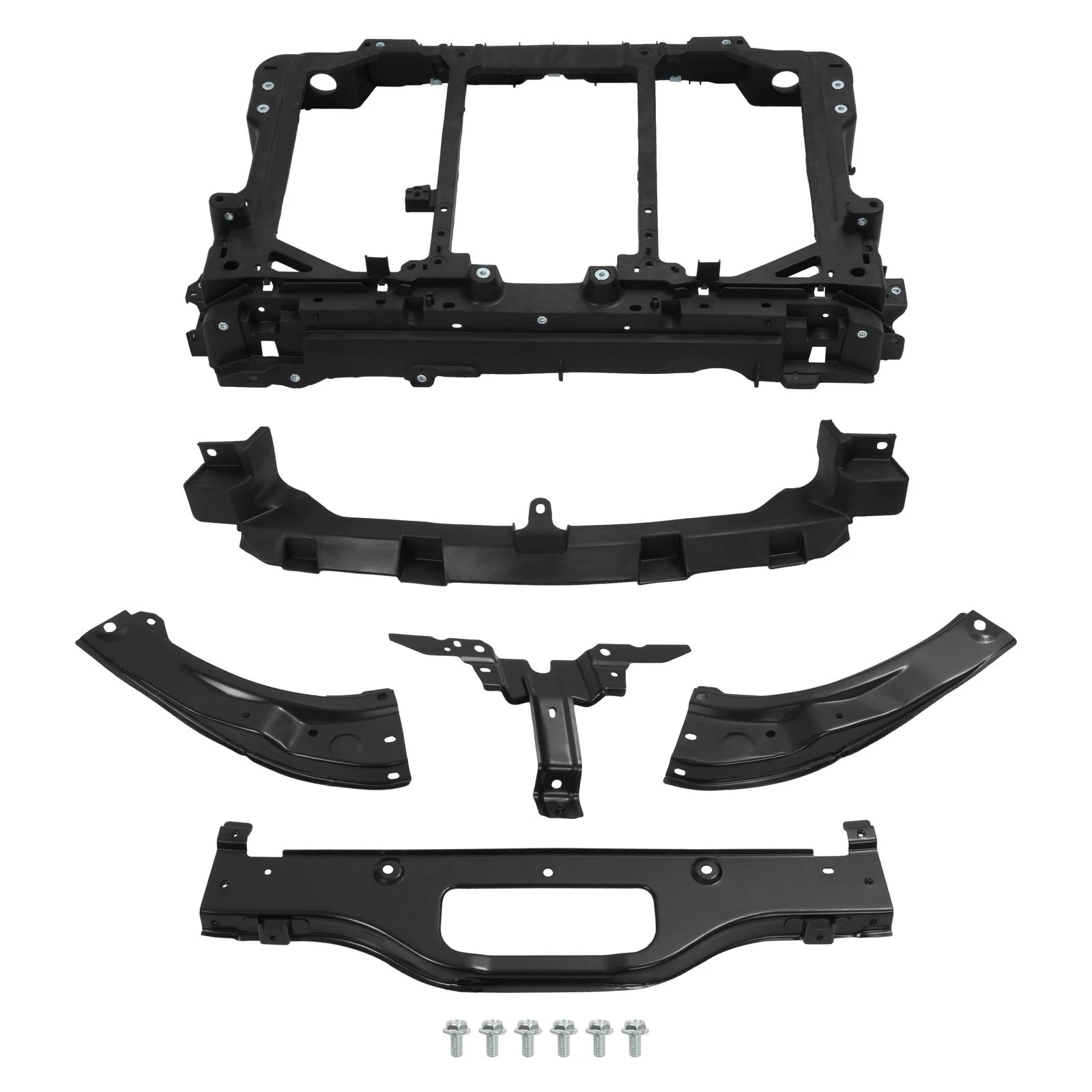 Set of 4 Black Front Radiator Support Assembly for Mazda CX-5 (2013–2016)