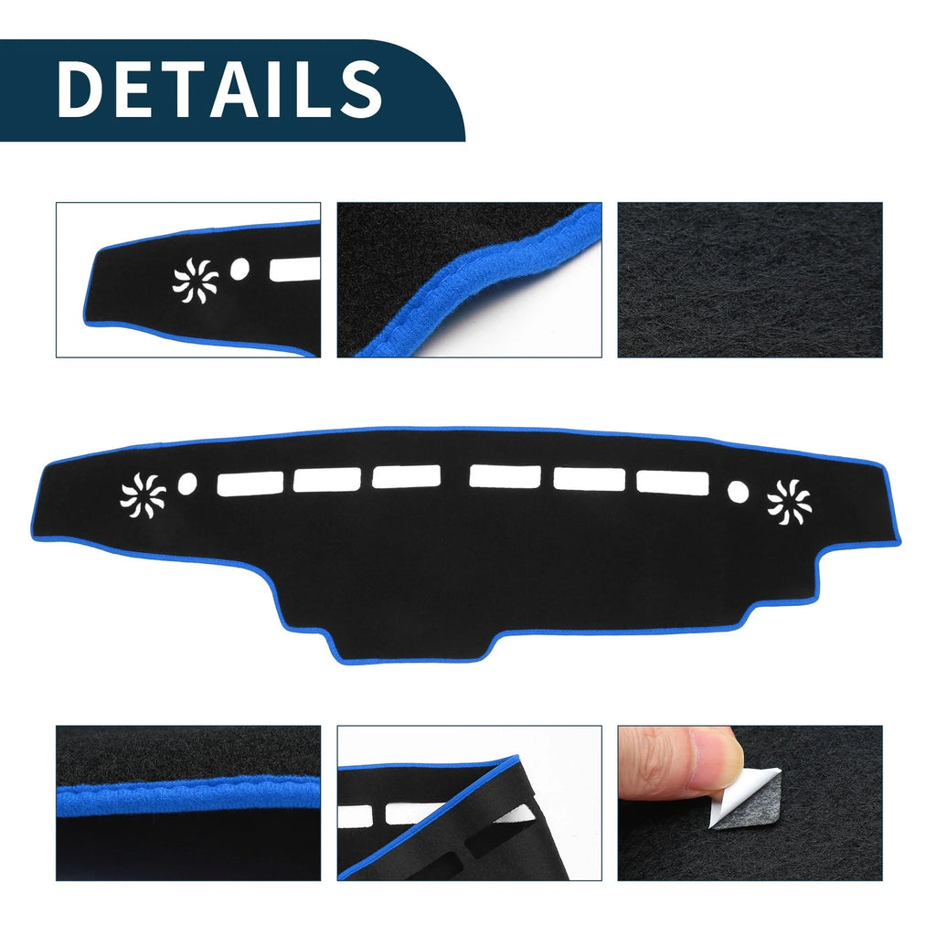 Dashboard Cover Mat for Suzuki Every DA17V (2015–2024) Black Blue Set of 1