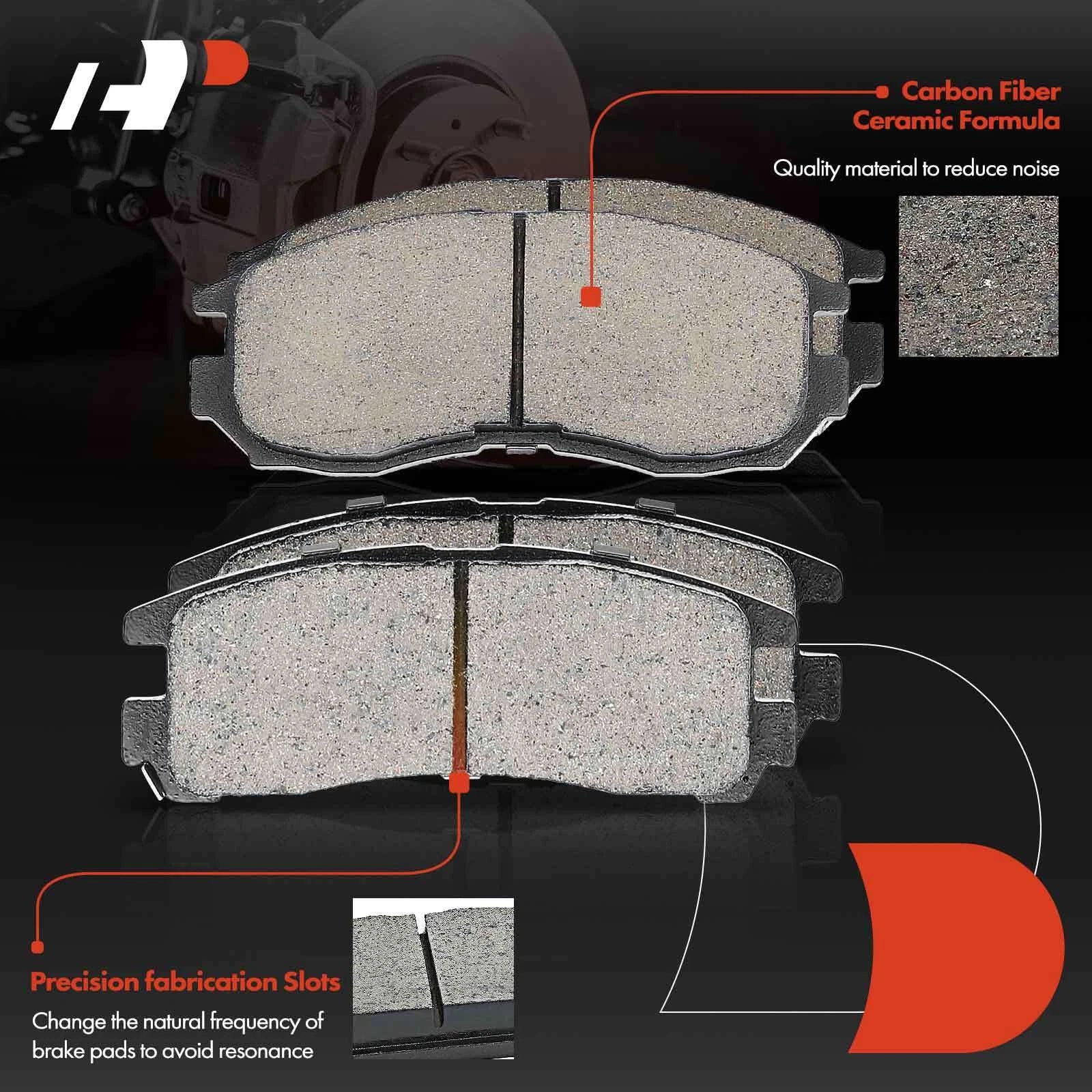 Front & Rear Disc Brake Rotor & Ceramic Pad for Mitsubishi Eclipse (2000-2005)