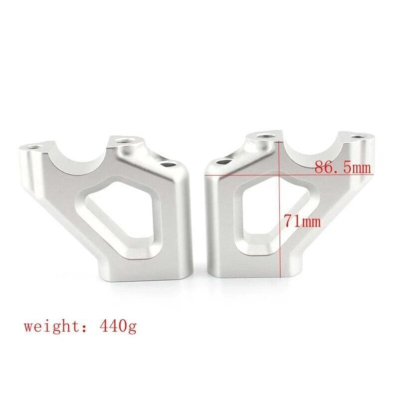 Handle Bar Clamp Riser for Tiger 850 900 GT (2020–2022) Silver