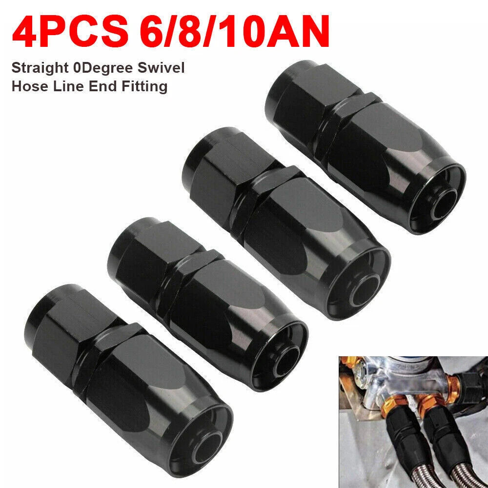 Set of 4 Straight Swivel Hose End Fittings for CPE Hose