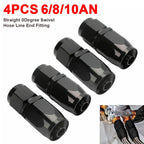 Set of 4 Straight Swivel Hose End Fittings for CPE Hose