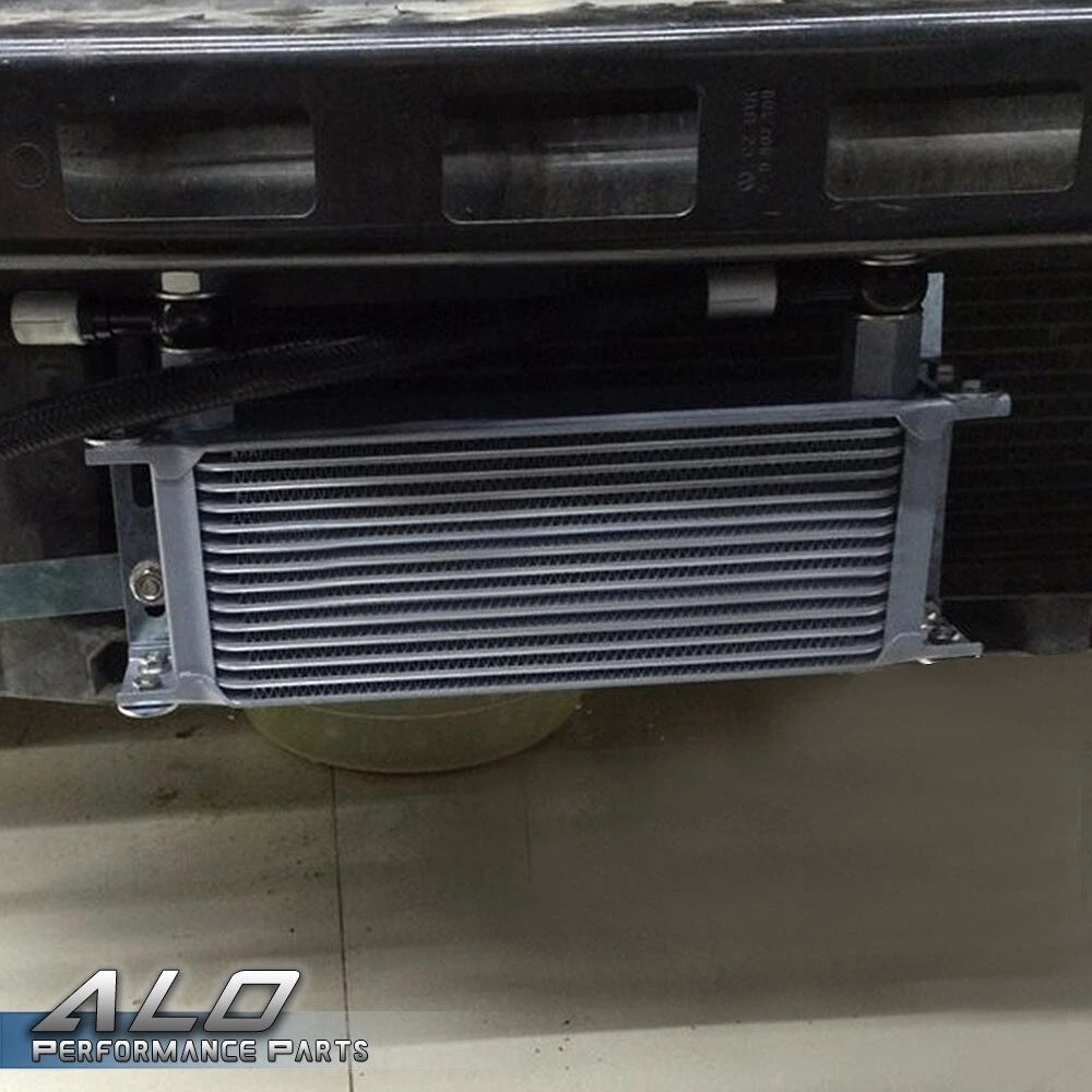 19 Row AN10 Aluminum Engine Oil Cooler Kit with Filter Adapter