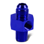 6-AN Flare to 3/8" NPT Fitting Adapter with 1/8" Fuel Oil Water Port