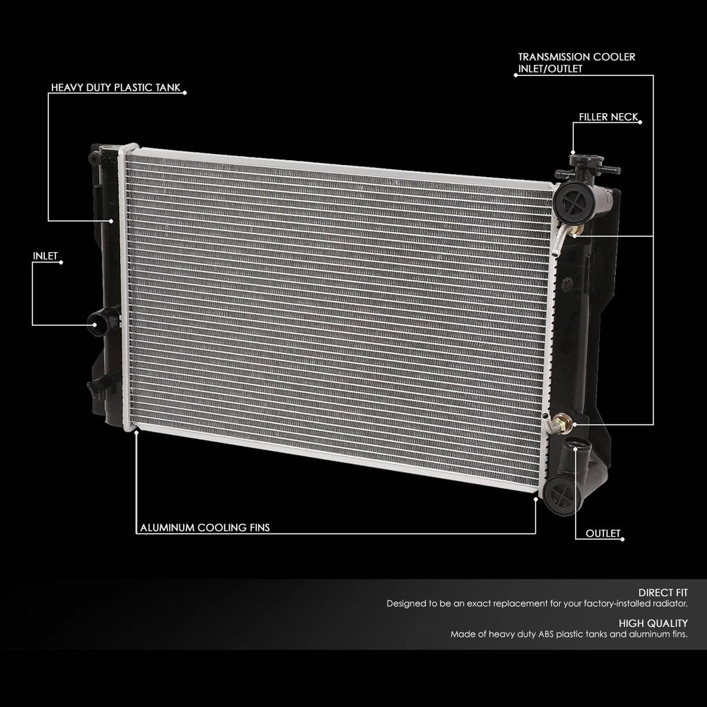 OE Aluminum Radiator for Toyota Corolla, Pontiac Vibe 2.4L (2009–2010) DPI 13049