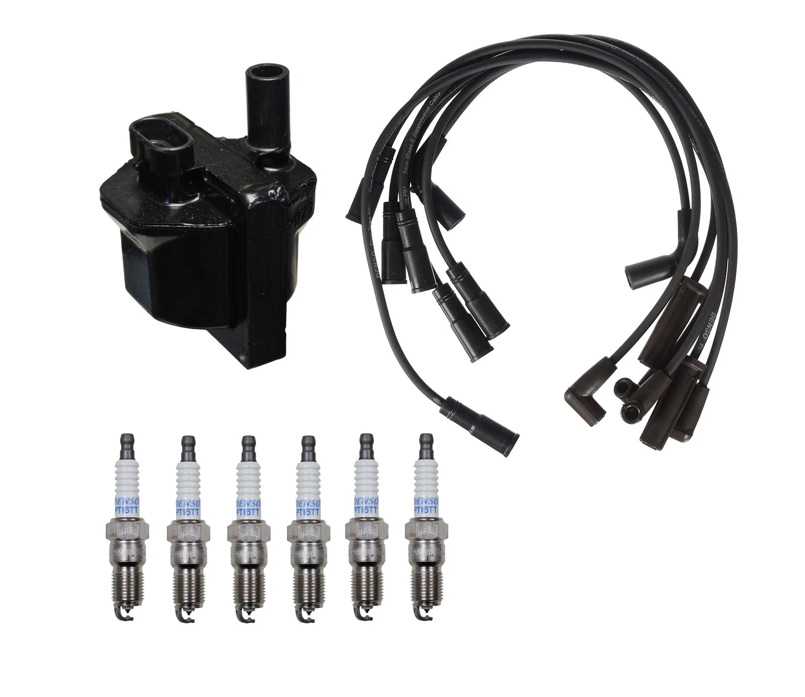 Denso Ignition Coil & Wire Set 6 Platinum for Chevy GMC 4.3 V6