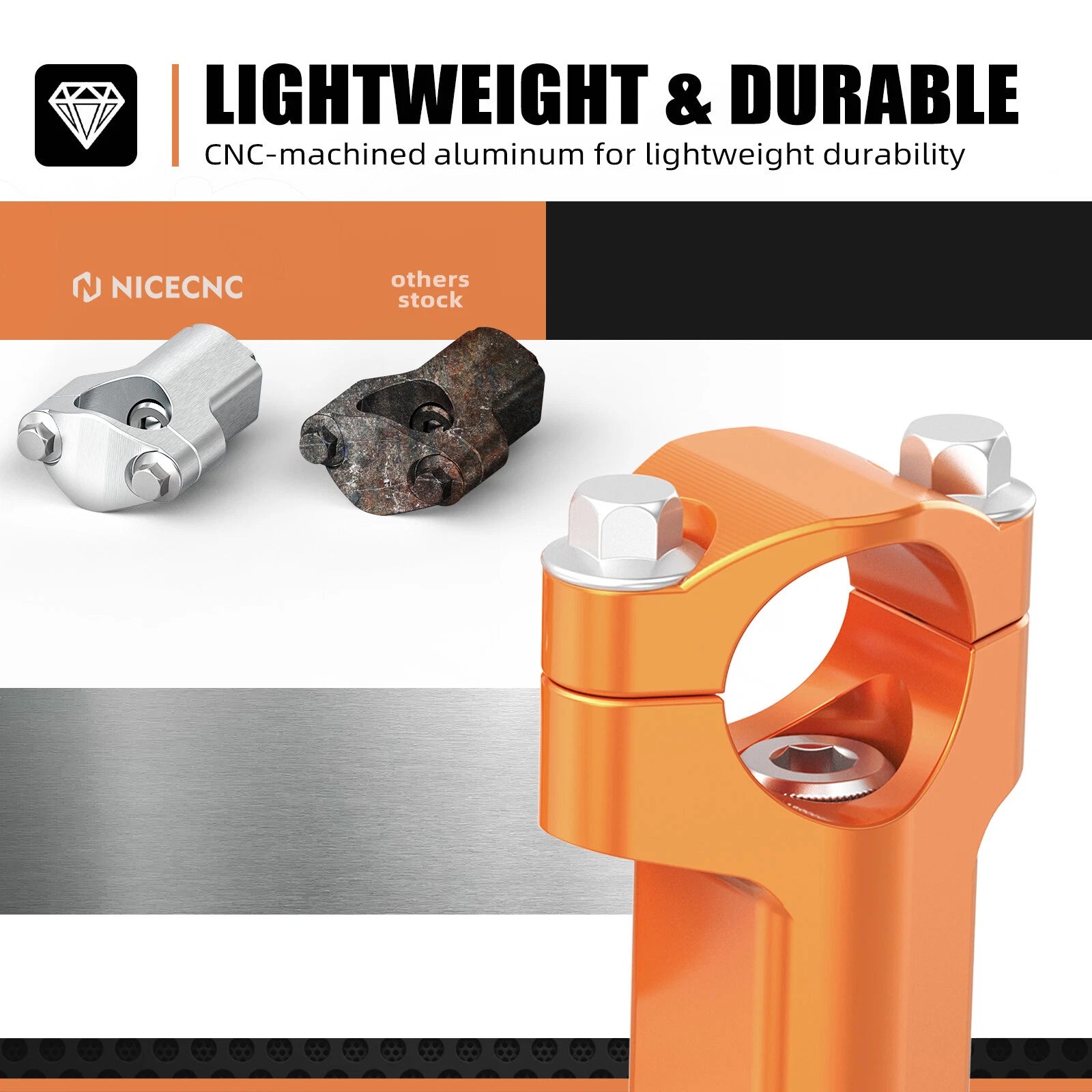 CNC Handlebar Riser Clamp for KTM Dirt Bike (1 1/8", Off Road)