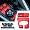 Set of 7 Handbrake Drive Mode Button Covers for Toyota RAV4 (2019–2022) Red
