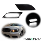 LED White Front Side Fender Marker Lights for Mercedes W204 C-Class (2012–2014)