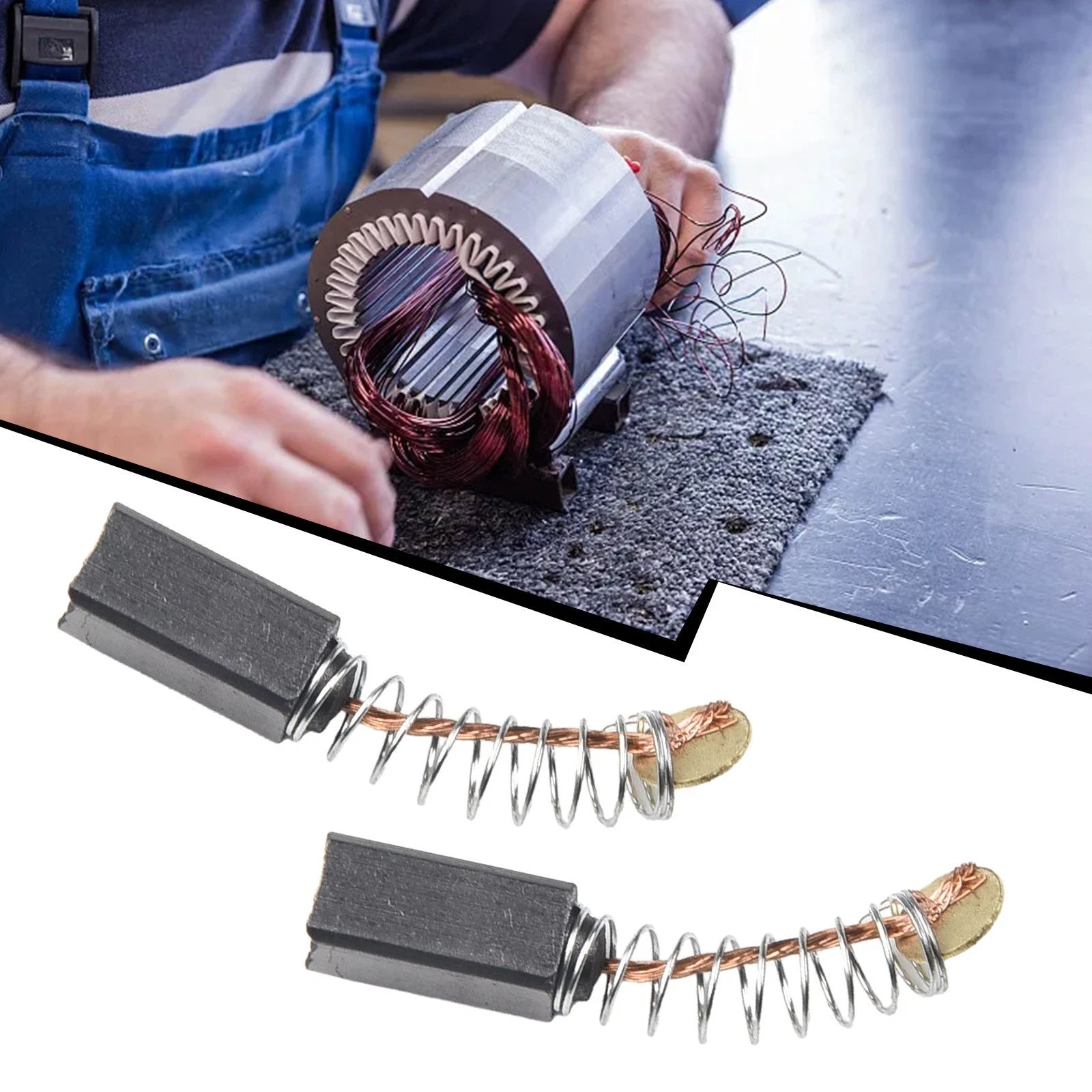 Set of 2 Carbon Brushes for Power Tool (10x5x5mm)