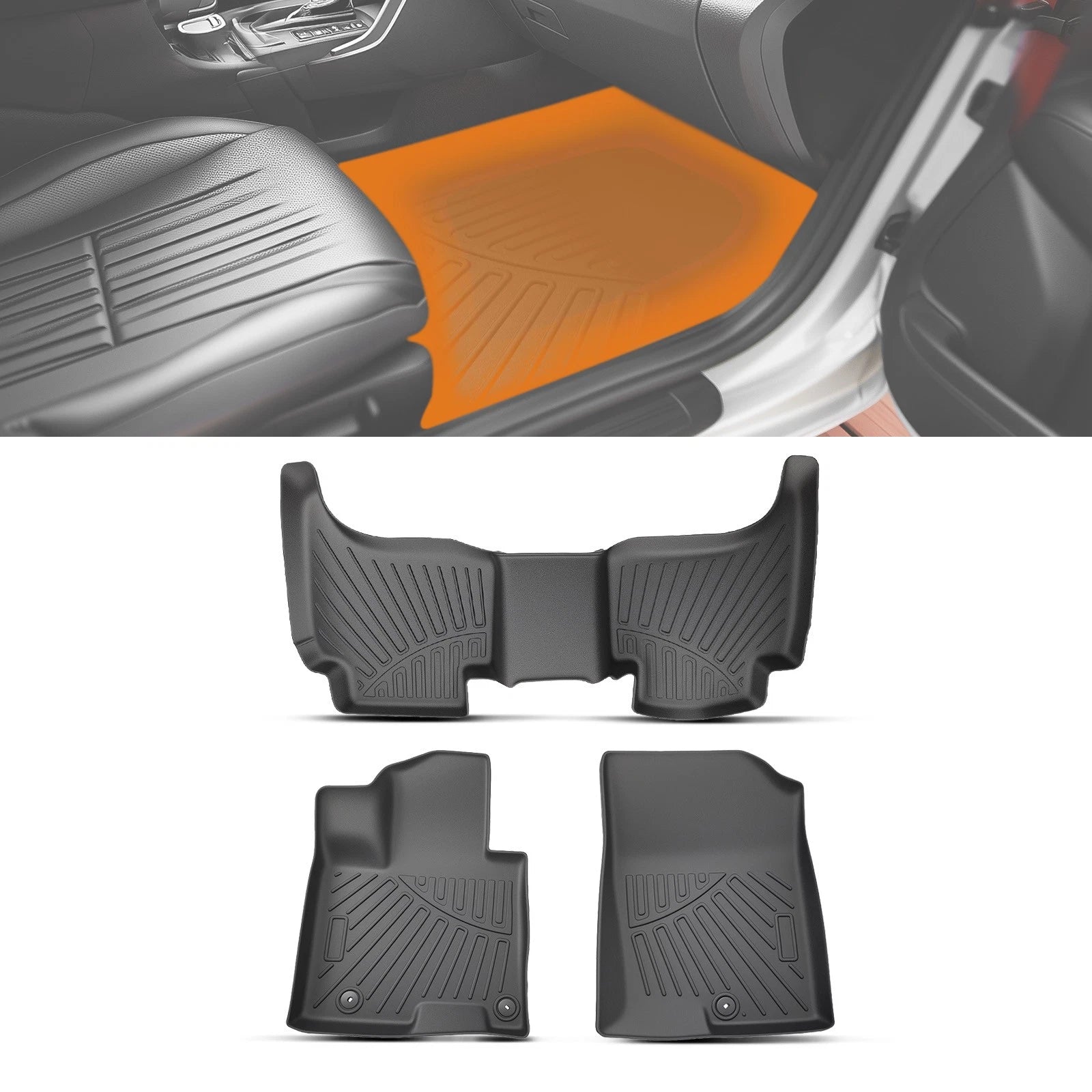 Anti-Slip Floor Mats for Hyundai Santa Cruz (2022–2025) TPE Waterproof