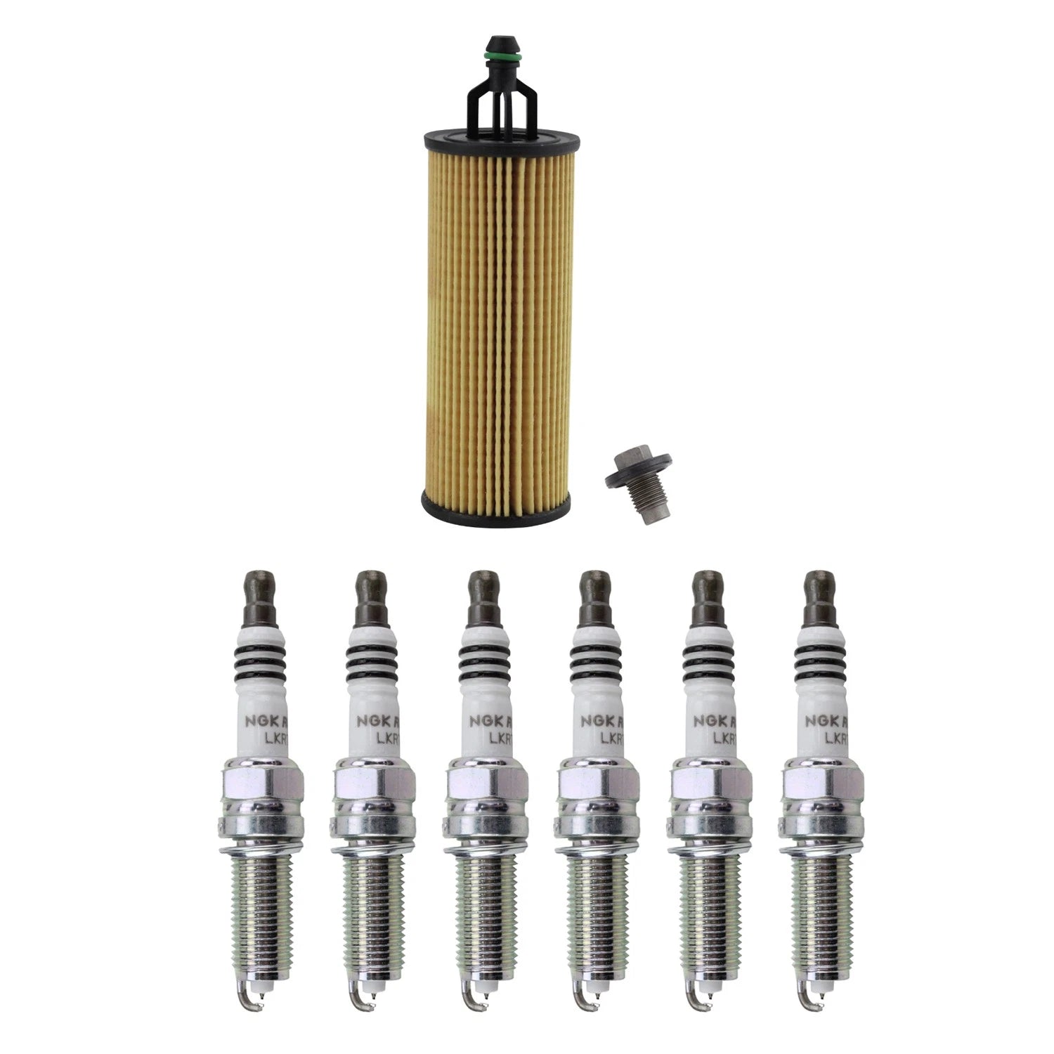 Wix Engine Oil Filter & NGK Spark Plugs Set for Durango Grand Cherokee Routan (–)